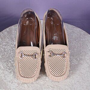 Comfort by Alexis Bendel Crystal Horsebit Loafers Womens Nude Blush Size 7 1/2